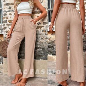 Wide Leg Pants, Boho Wide leg trousers, Flowy Hippie casual beach baggy Pant